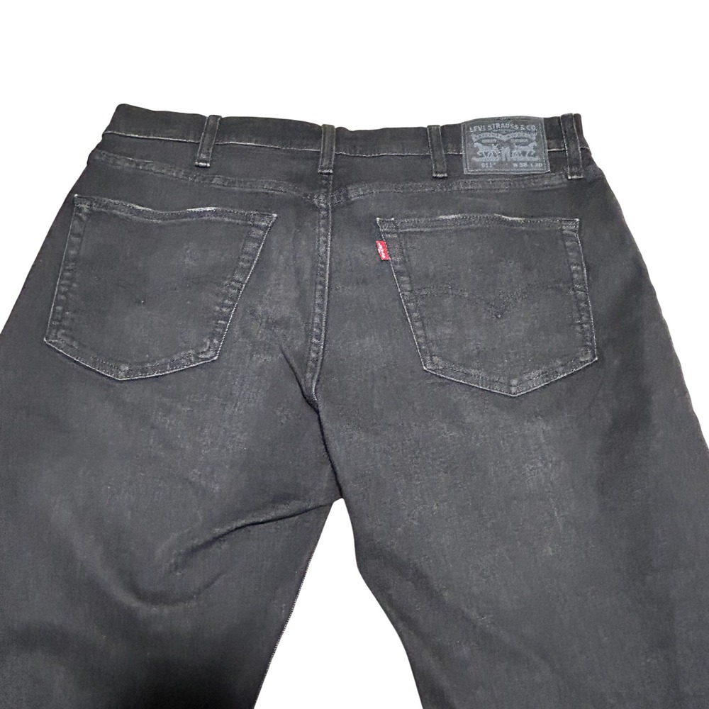 Levi's 511 Slim Fit Jeans Mens 38 30 Black Denim Casual Classic